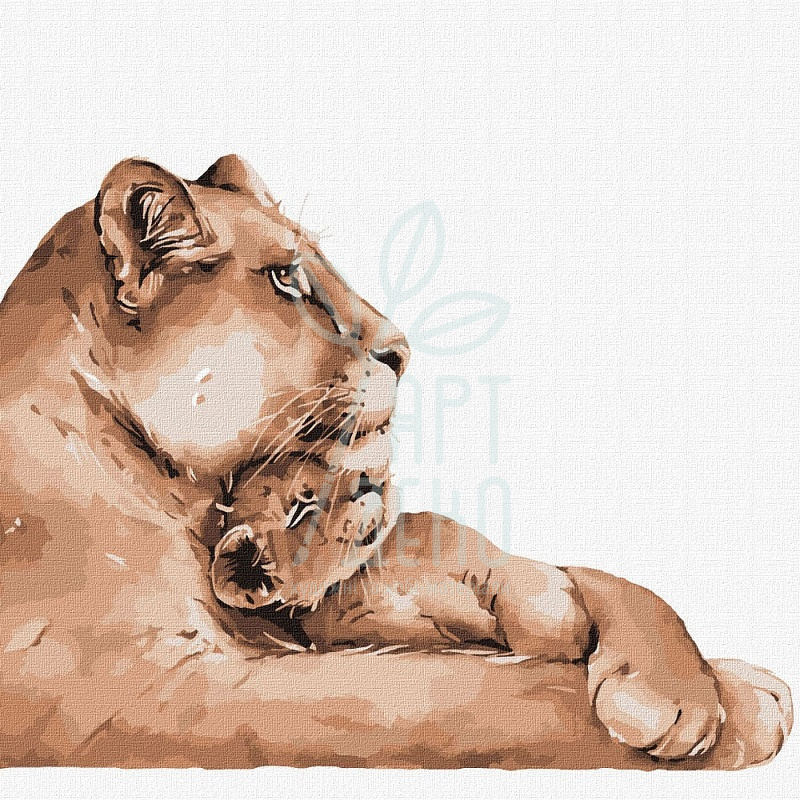 Набір для розпису за номерами "Любов мами", 30х30 см, Ідейка