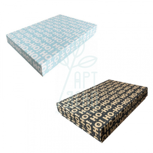 Коробка подарункова, гофрокартон "Ho-ho-ho", 42x28x6,7 см, Україна