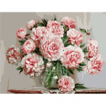 Набір для розпису за номерами Букети "Ніжні півонії", 40х50 см, Ідейка