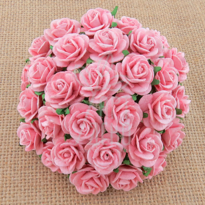Квіти паперові Троянда Open Rose, рожева, 1 см, 10 шт., Тайланд