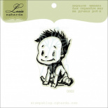 Штамп силіконовий "Малюк сидить", Україна