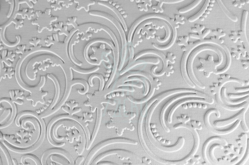 Папір текстурований, тиснений "Орнамент 1", білий, 13х18 см, Україна