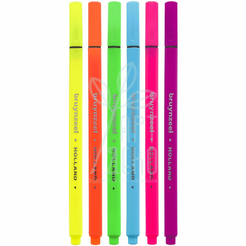 Набір лайнерів Fineliners Neon, Неонові кольори, 6 кол., Bruynzeel