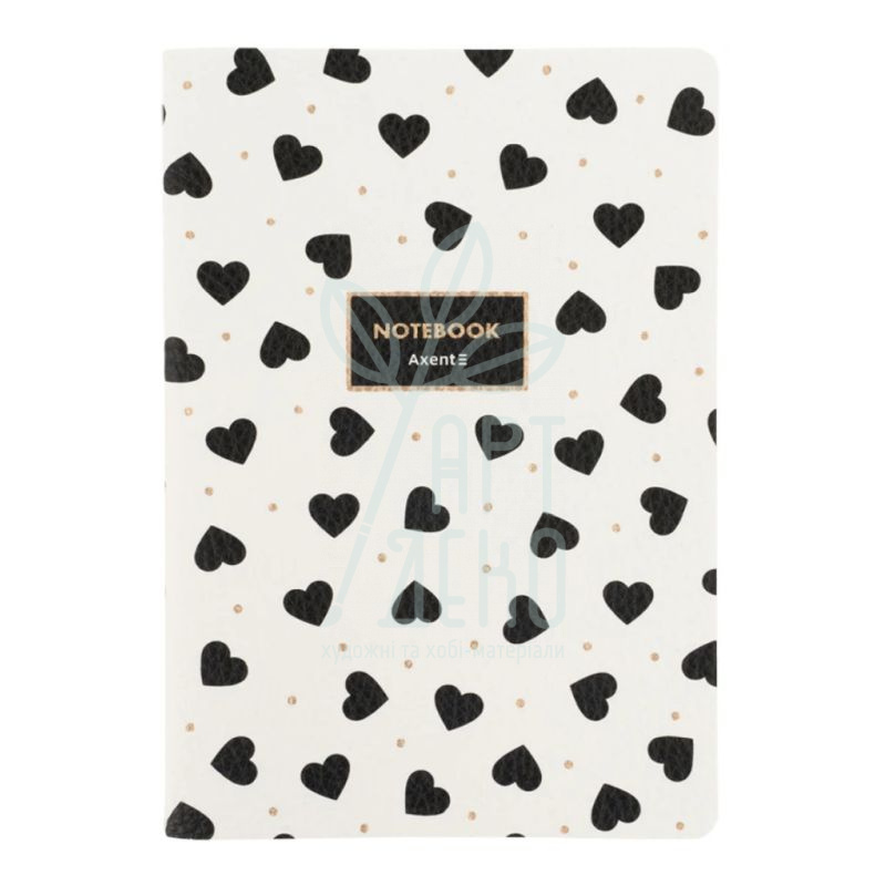 Книга записна Black&White, А5 (14,8х21 см), клітинка, 60 л., Axent