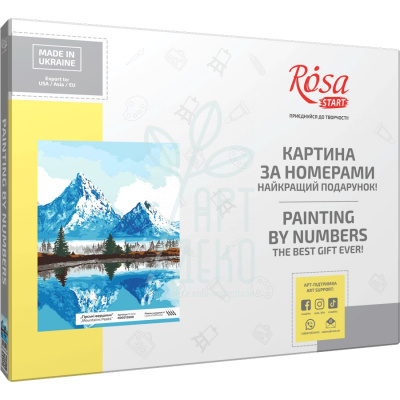 Набір для розпису за номерами, "Гірські вершини", 35х45 см, в коробці, ROSA Start