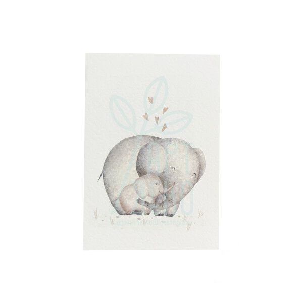 Листівка "Слоники", 10х7,5 см, Україна