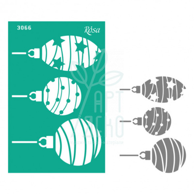 Трафарет багаторазовий самоклеючий Елементи та написи, №3066, серія "Новий рік",13х20см, ROSA Talent Трафарет багаторазовий самоклеючий Елементи та написи, №3066, серія "Новий рік",13х20см, ROSA Talent