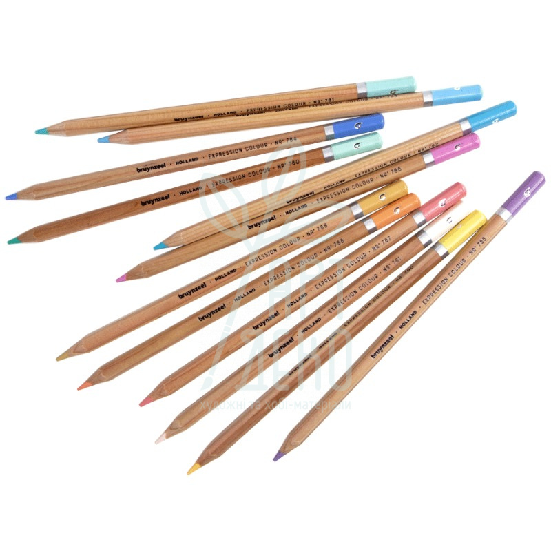 Набір олівців кольорових EXPRESSION PASTEL, в металевій коробці, 12 шт, Bruynzeel