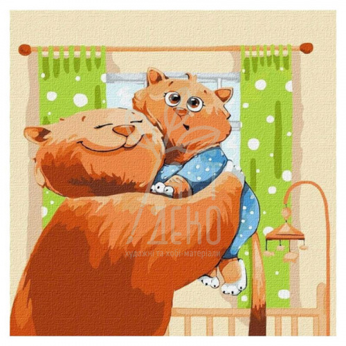 Набір для розпису за номерами "Мамині обіми", 40х40 см, Ідейка