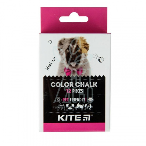 Набір крейди кольорової Dogs, 12 шт, Kite 
