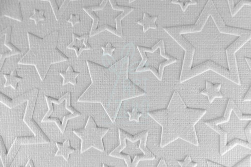 Папір текстурований, тиснений "Зірочки 2", білий, 11х15 см, Україна