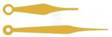 Стрілки для годинникового механізму. №62/8, 93/62 мм, золоті, 2 шт, Україна