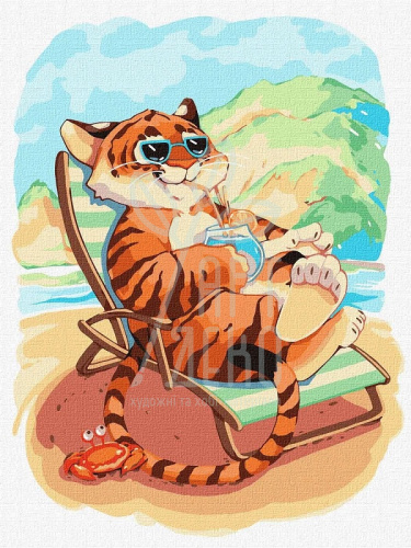 Набір для розпису за номерами "Чудовий відпочинок", 30х40 см, Ідейка