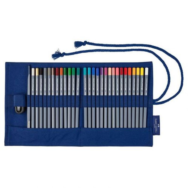 Набір олівців акварельних Goldfaber Aqua, в пеналі, точилка, пензлик, 27 шт, Faber-Castell