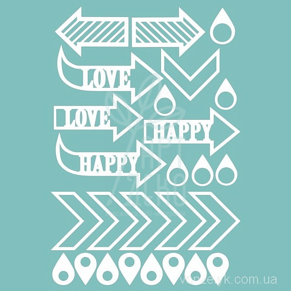 Набір чипбордів "Стрілки 04", Вензелик