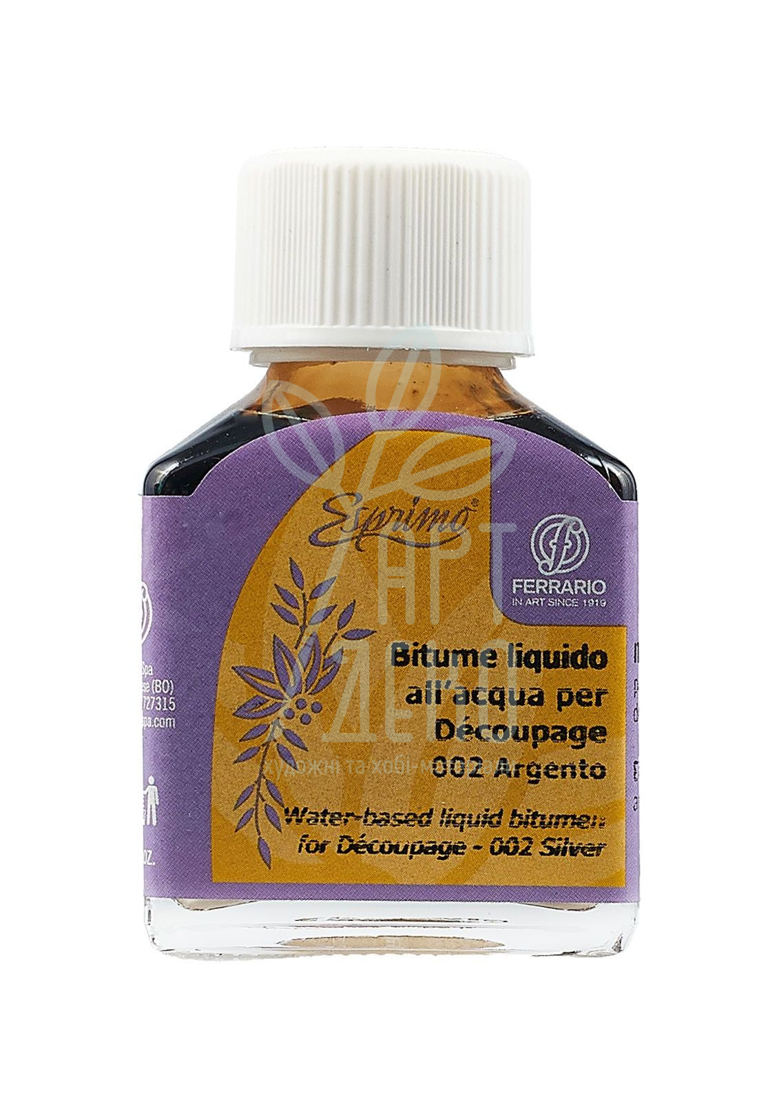 Бітум кольоровий рiдкий Water-based Liquid Bitumen, 75 мл, Ferrario