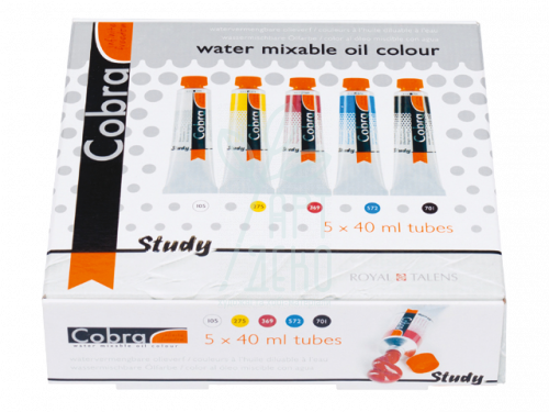 Набір олійних фарб водорозчинних Cobra, 5х40 мл, Royal Talens