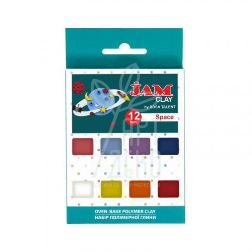 Набір полімерної глини Jam Clay "Space", 12х20 г, ROSA