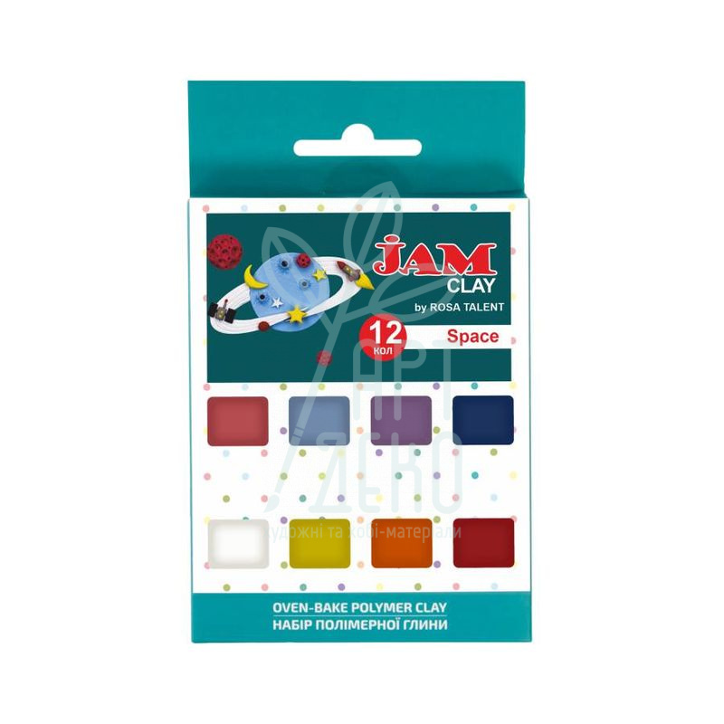 Набір полімерної глини Jam Clay "Space", 12х20 г, ROSA
