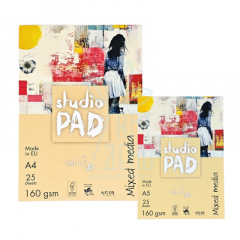 Склейка для змішаних технік Studio Mixed Media, 160 г/м2, 25 л, SMILTAINIS