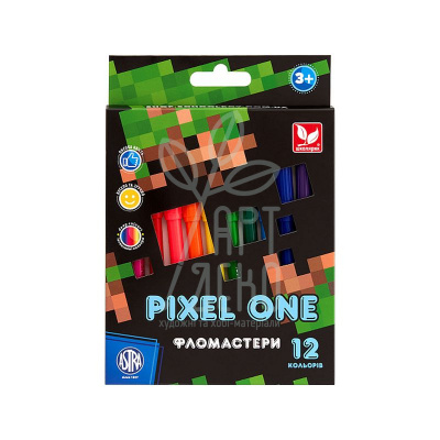 Набір фломастерів Pixel One, 12 шт, Школярик
