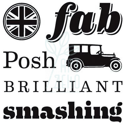 Набір штампів акрилових Clear Stamp Mini - Posh Expressions, Inkadinkado Набір штампів акрилових Clear Stamp Mini - Posh Expressions, Inkadinkado