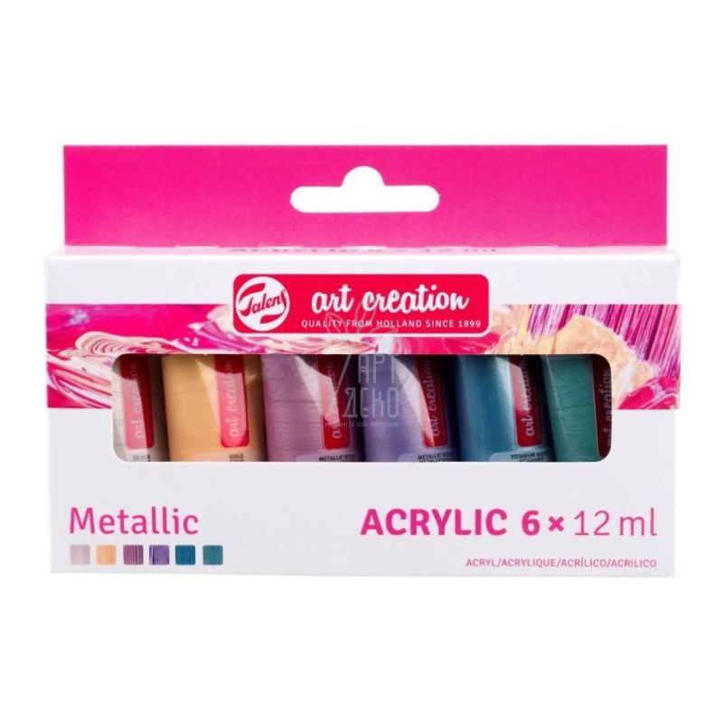 Набір акрилових фарб ArtCreation Metallic, 6х12 мл, Royal Talens