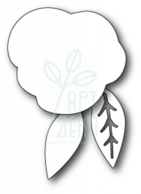 Ніж для скрапбукінгу Large Billow Flower Background and Leaves Craft Die, Memory Box Ніж для скрапбукінгу Large Billow Flower Background and Leaves Craft Die, Memory Box