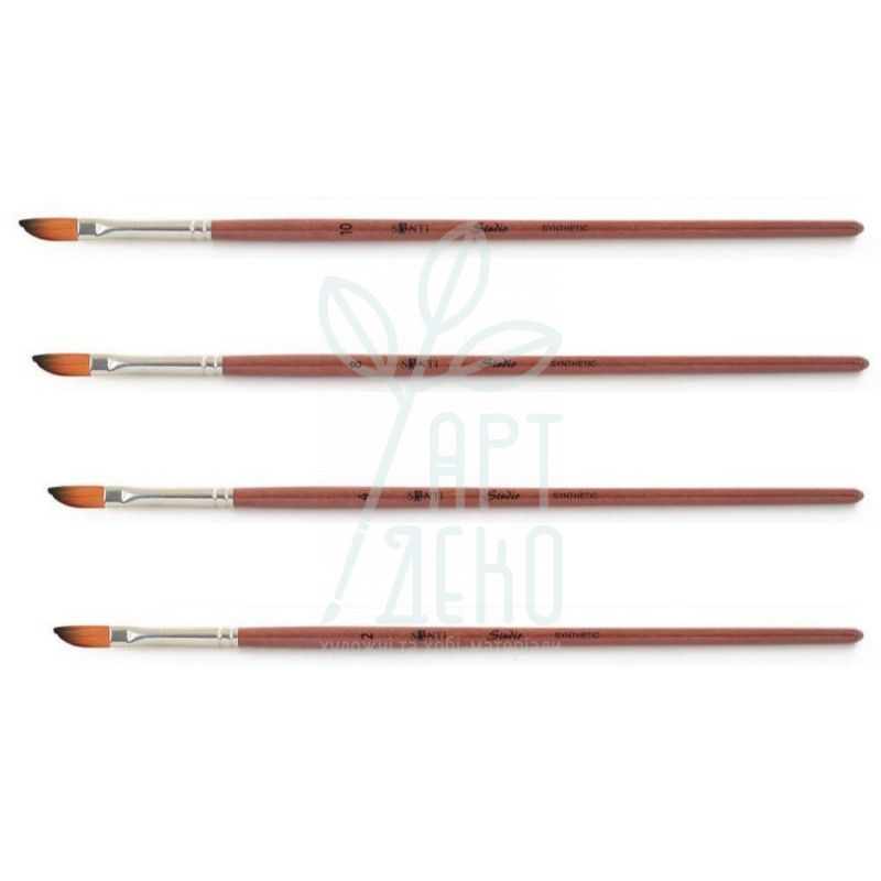 Пензель Синтетика шаблевидна Studio, к. р., Santi 