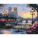 Набір для розпису за номерами "Французький пейзаж", 40х50 см, Ідейка