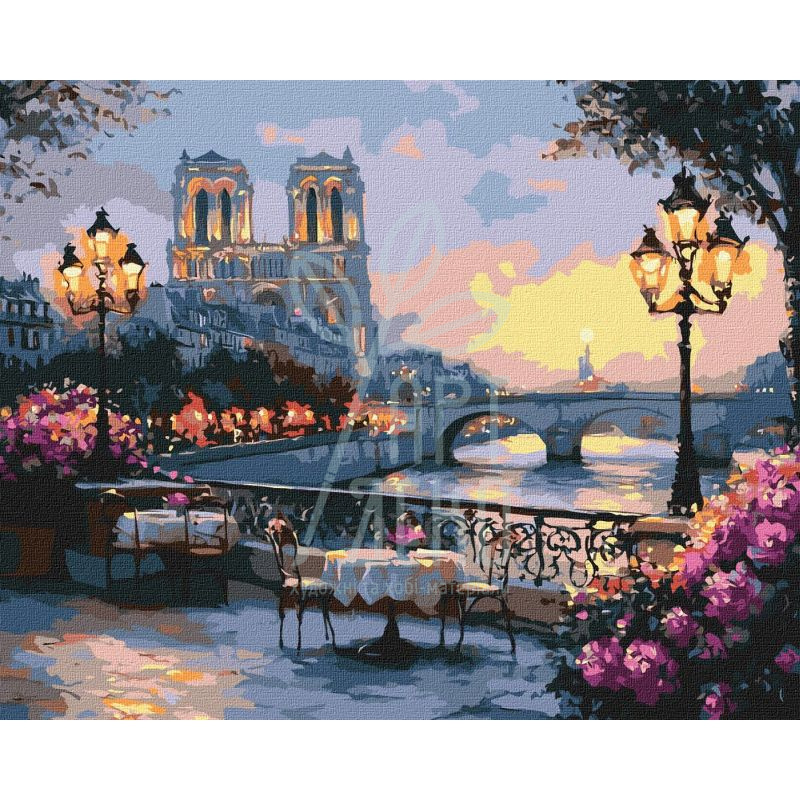 Набір для розпису за номерами "Французький пейзаж", 40х50 см, Ідейка