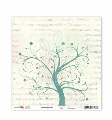 Папір для скрапбукінгу "Charmed garden" 1, 30,5х30,5 см, 180 г/м2, ROSA Talent