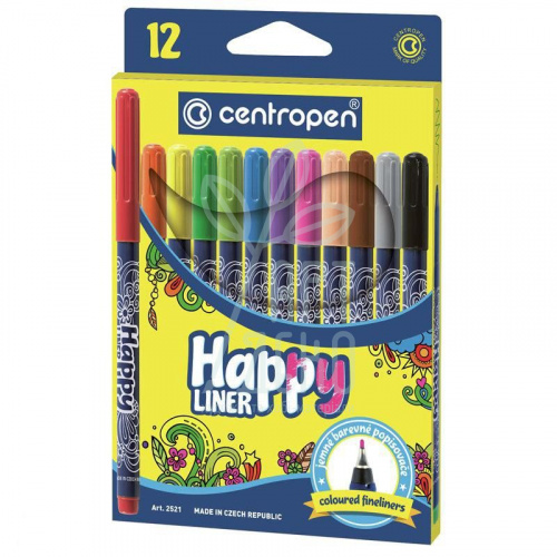 Набір лайнерів 2521 Happy, 0,3 мм, 12 шт., Centropen