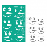 Трафарет багаторазовий самоклеючий Елементи та написи, №3057, серія "Новий рік",13х20см, ROSA Talent