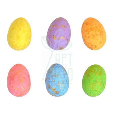 Яйце пінопластове "Декупаж", з золотими цятками, 4 см, кольори в асортименті
