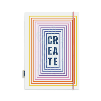 Скетчбук "Create", кольоровий, А5 (14,8х21 см), 150 г/м2, 60 л., Orner
