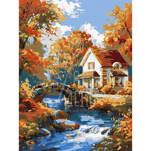 Набір для розпису за номерами "Затишок у природі", 30х40 см, Ідейка