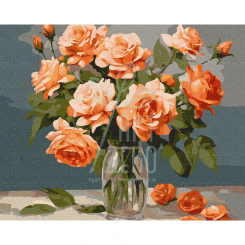 Набір для розпису за номерами "Витончений букет", 40х50 см, Ідейка