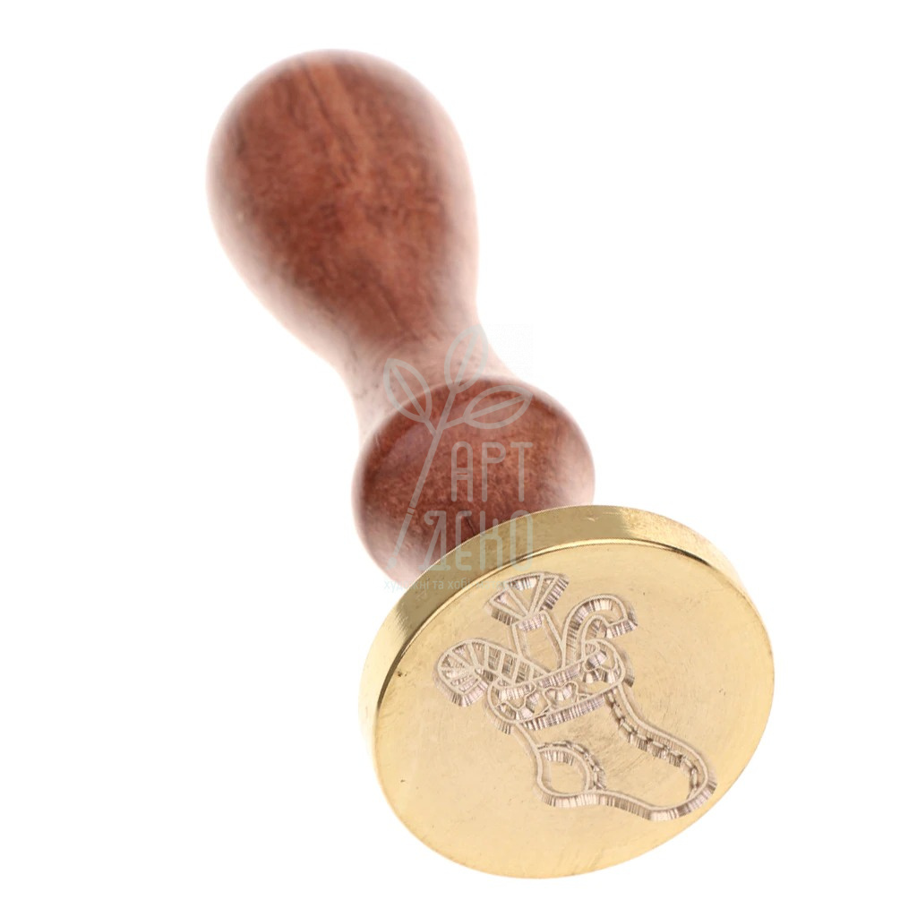 Печатка для сургуча, новорічні мотиви, Ø 3 см, 9 см