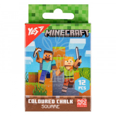 Набір крейди кольорової Minecraft, квадратна, 12 шт, Yes