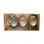 Яйце дерев'яне "Декупаж", з золотими цятками