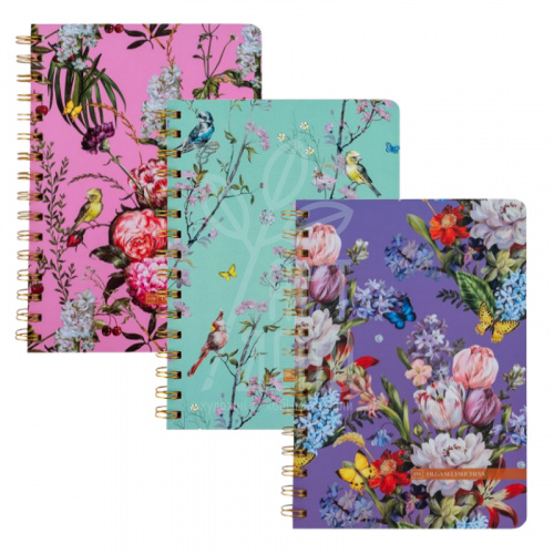 Блокнот Olga Selyshcheva, спіраль, А5 (14,8х21 см), клітинка, 80 л., Axent