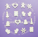 Набір чипбордів "Святкові пряники", 16 шт., Wycinanka