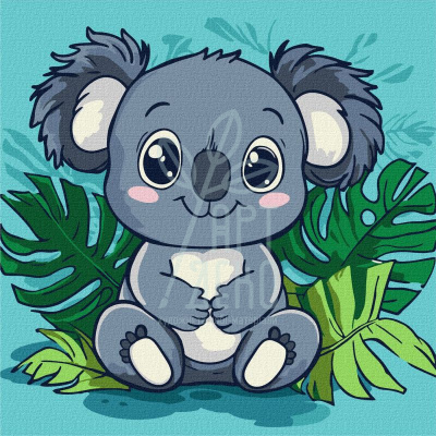 Набір для розпису за номерами "Весела коала", 30х30 см, Ідейка