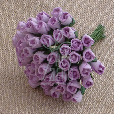 Квіти паперові Бутон троянди, фіолетові, 10 шт., Тайланд