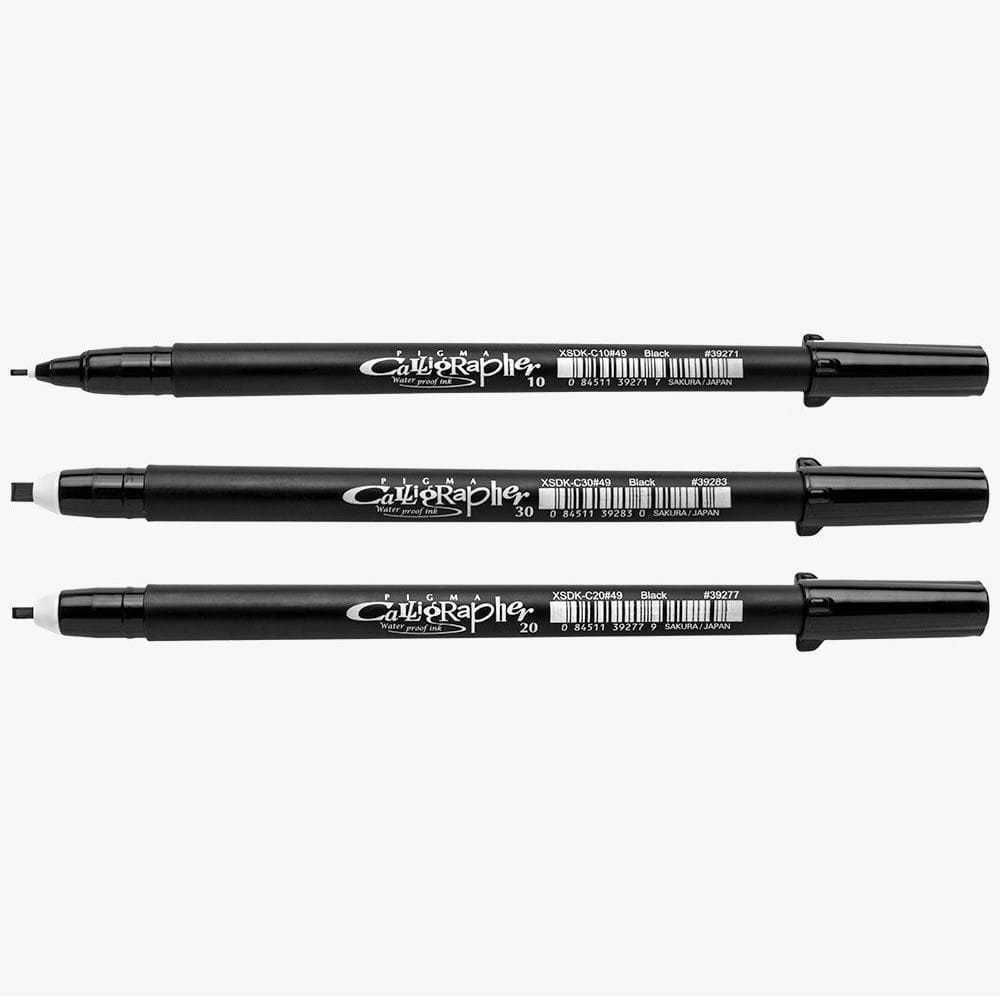Набір ручок для каліграфії Pigma Calligrapher, 3 шт, Sakura