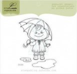 Штамп силіконовий "Дівчинка з парасолькою", 4,8х6,5 см, Україна