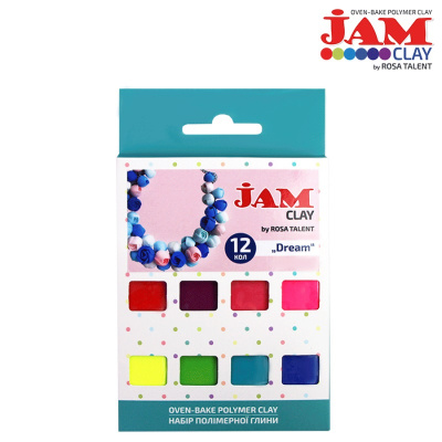 Набір полімерної глини Jam Clay "Dream", 12х20 г, ROSA