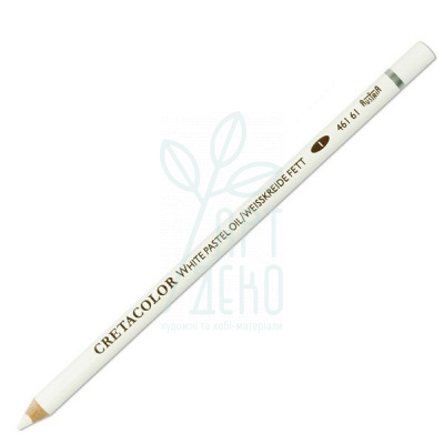 Олівець для рисунку White pastel oil, білий м’який, Cretacolor
