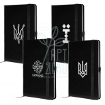 Книга записна Partner, чорна, клітинка, 12,5х19,5 см, 96 л., Axent